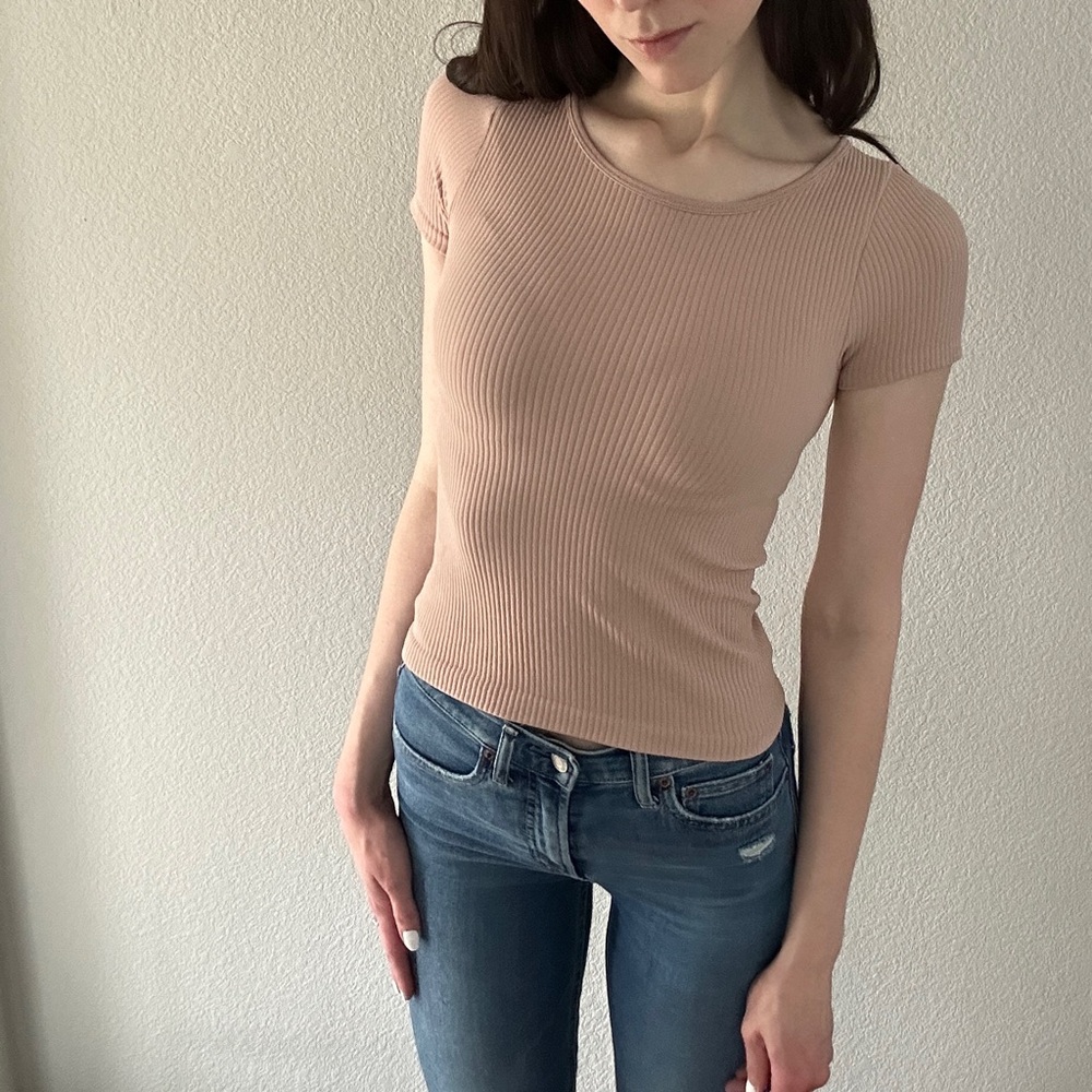 New Free People Ribbed Tight baby Tee